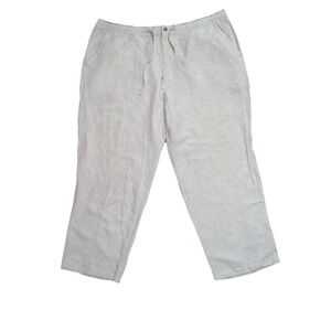 Havana Shirt Co Men's Pants Linen/Rayon Relaxed-fit Beige Size XL (40-42) Casual